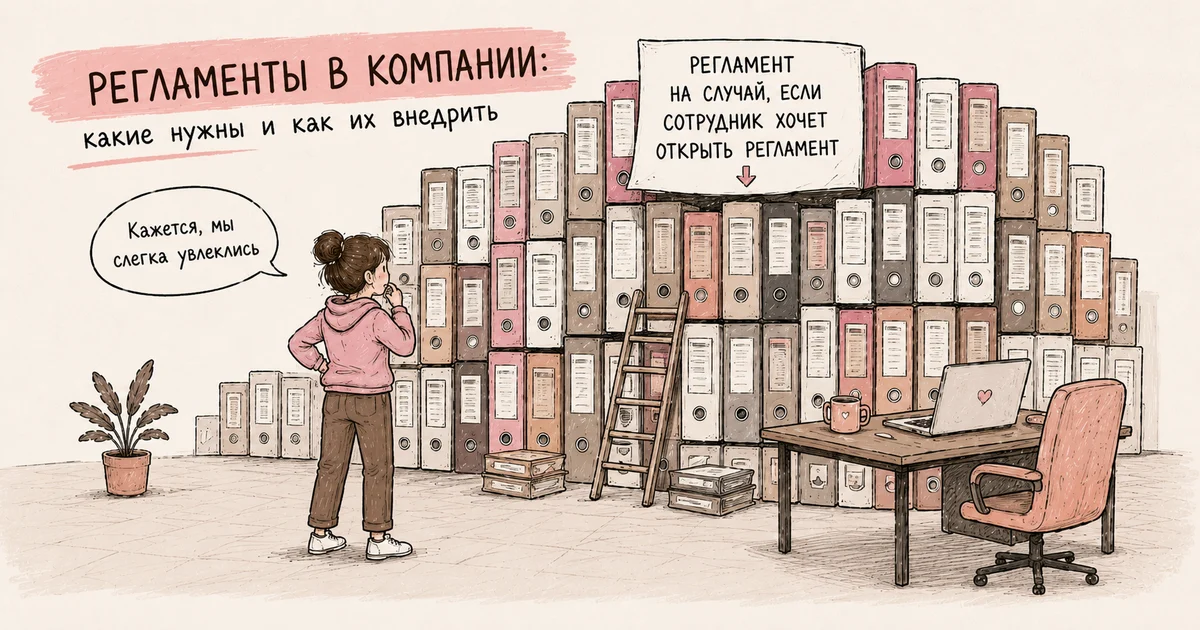 Обложка статьи «Регламенты в компании: какие нужны и как их внедрить»